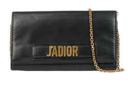 J'Adior Wallet On Chain, Leather, Black, 26-MA-0127, 2*
